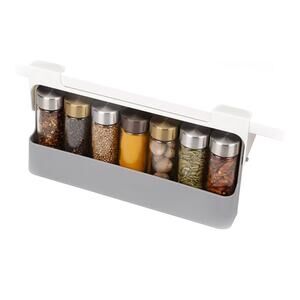 Spice Rack Organizer - Under-Shelf Kitchen Cabinet Storage Solution for Spices